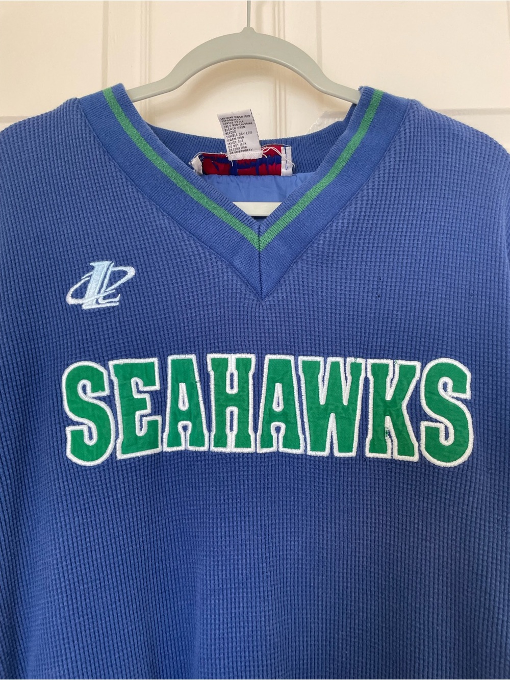 Vintage Seattle Seahawks Football Blue Green Pullover Sweatshirt